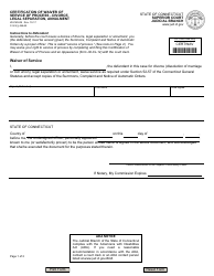 Form JD-FM-249 Certification of Waiver of Service of Process - Divorce, Legal Separation, Annulment - Connecticut