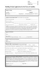 Document preview: Building Permit Application Form - Town of Camillus, New York