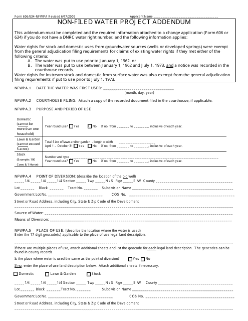 Form 606/634-NFWPA  Printable Pdf