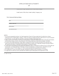 Form DOS-1369-F-A Application for Authority - New York, Page 3