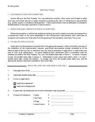 Form RP-485-G Application for Real Property Tax Exemption for Infrastructure Improvements - New York, Page 2