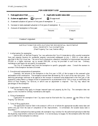 Form RP-485-J [AMSTERDAM] &quot;Application for Residential Investment Real Property Tax Exemption&quot; - City of Amsterdam, New York, Page 2