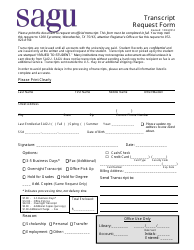 Document preview: Transcript Request Form - Southwestern Assemblies of God University (Sagu) - Texas