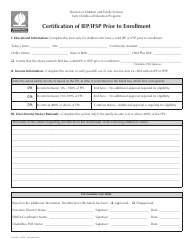 Document preview: Form 24782T Certification of Iep/Ifsp Prior to Enrollment - Riverside County, California