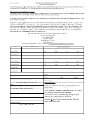 Form H105.133 Birth Correction Statement - New Castle, Pennsylvania