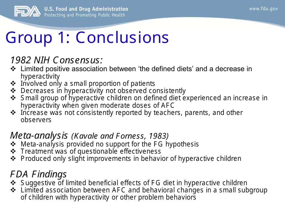 Evaluation of Studies on Artificial Food Colors and Behavior Disorders in Children, Page 12