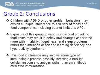 Evaluation of Studies on Artificial Food Colors and Behavior Disorders in Children, Page 20