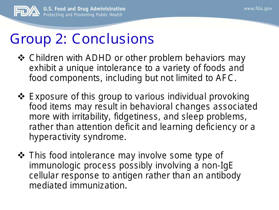 Evaluation of Studies on Artificial Food Colors and Behavior Disorders in Children, Page 20