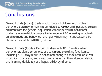 Evaluation of Studies on Artificial Food Colors and Behavior Disorders in Children, Page 21