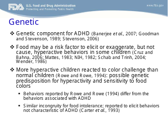 Evaluation of Studies on Artificial Food Colors and Behavior Disorders in Children, Page 26