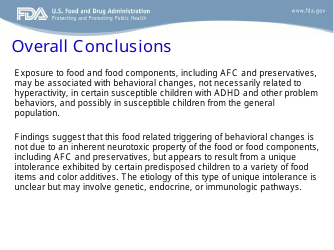 Evaluation of Studies on Artificial Food Colors and Behavior Disorders in Children, Page 28