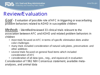 Evaluation of Studies on Artificial Food Colors and Behavior Disorders in Children, Page 4