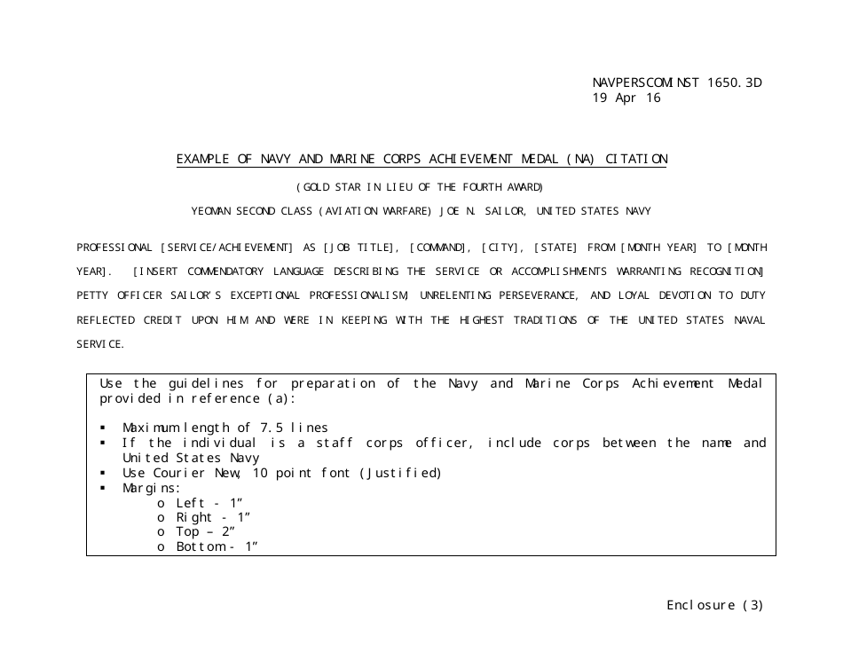 Navperscom Instruction 1650.3d - Military Awards Guidance, Page 14