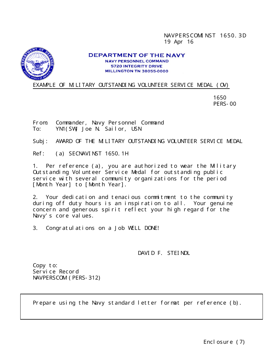 Navperscom Instruction 1650.3d - Military Awards Guidance, Page 18
