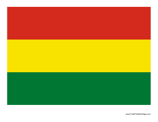 Document preview: Bolivia Flag Template