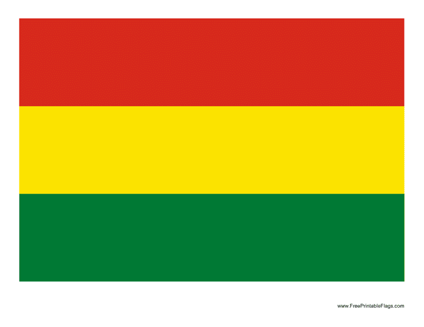 Bolivia Flag Template Download Pdf