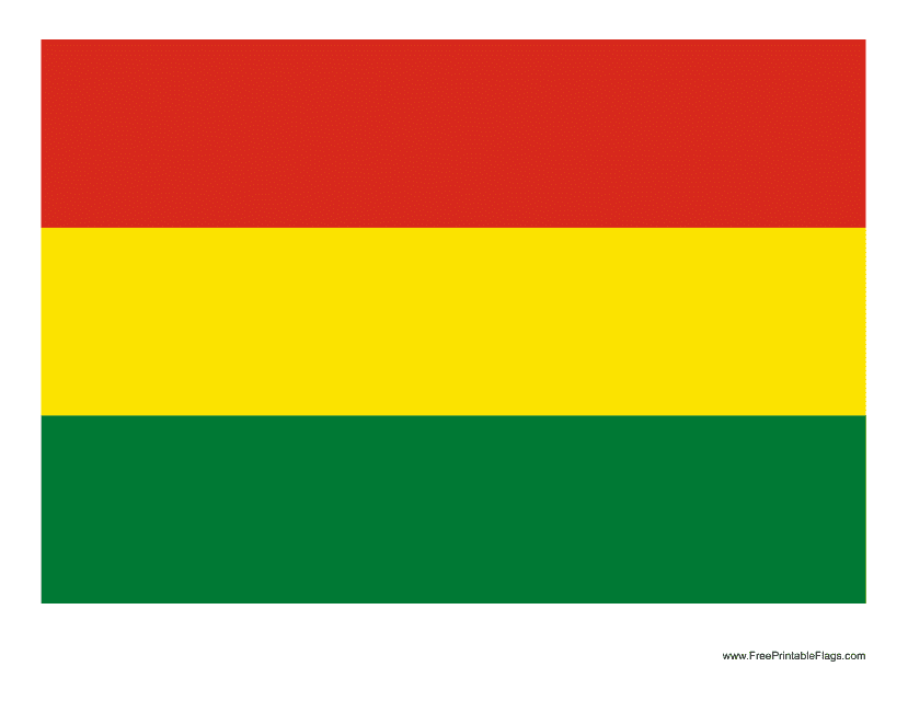 Bolivia Flag Template Download Printable PDF Templateroller
