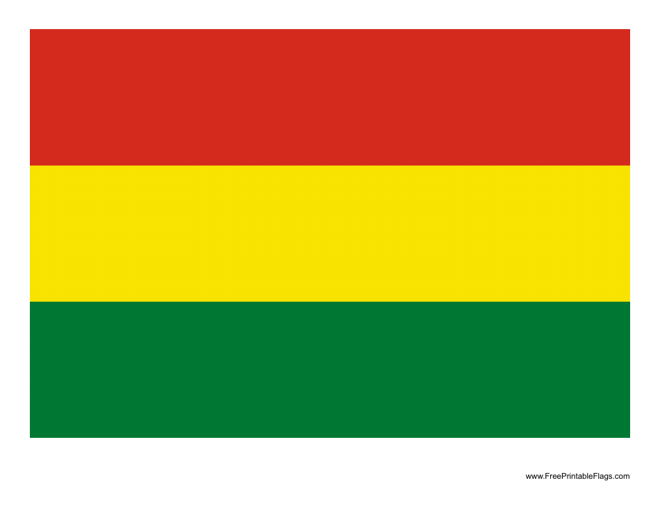 Bolivia Flag Template, Page 1