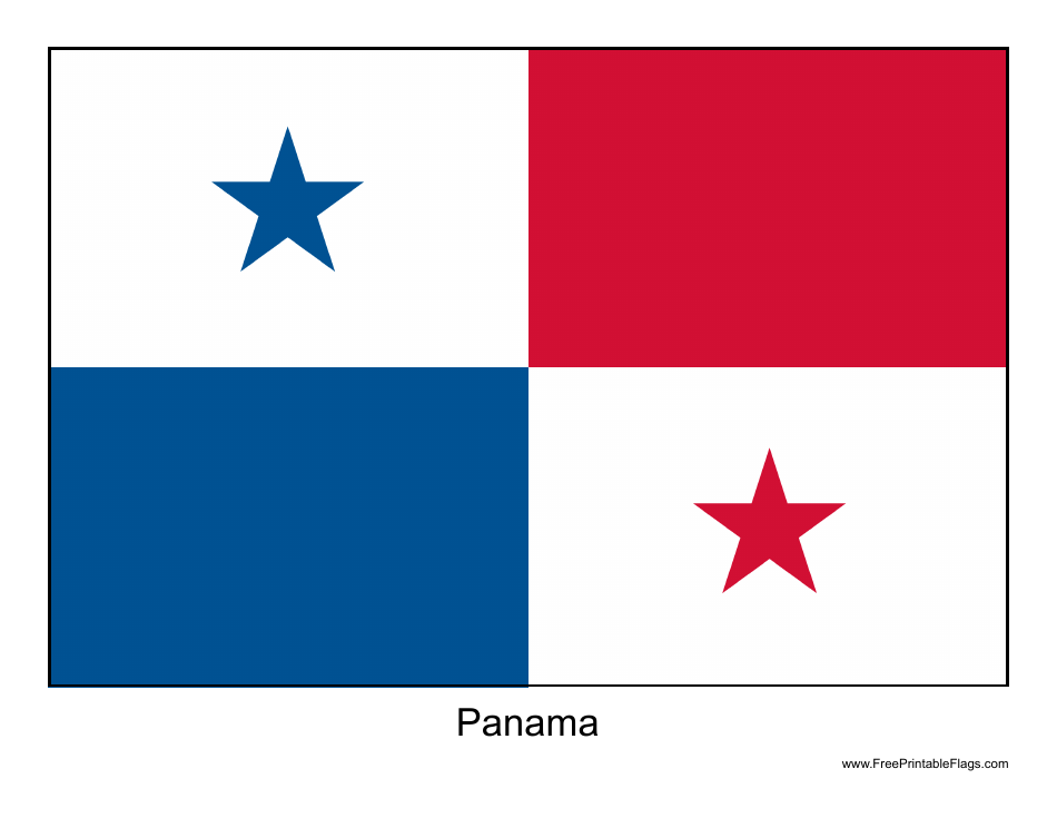 Panama Flag Template - Panama, Page 1