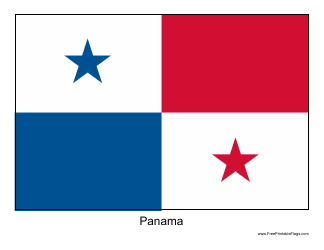 Panama Flag Template - Panama