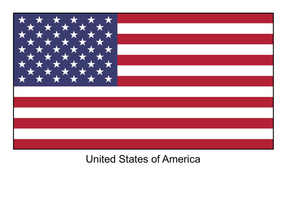 United States of America Flag Template, Page 1