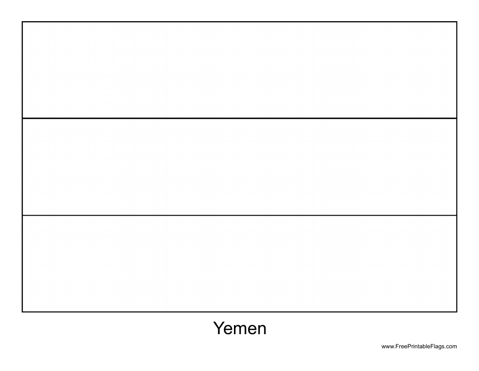 Yemen Flag Template - Yemen, Page 1