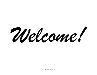 &quot;Welcome Sign Template&quot;