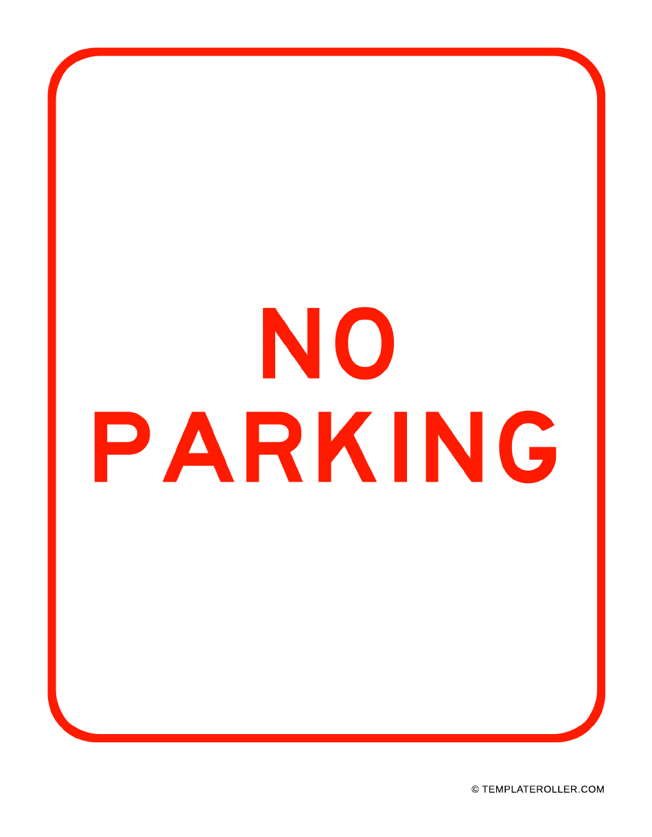 No Parking Sign Template Download Printable PDF Templateroller