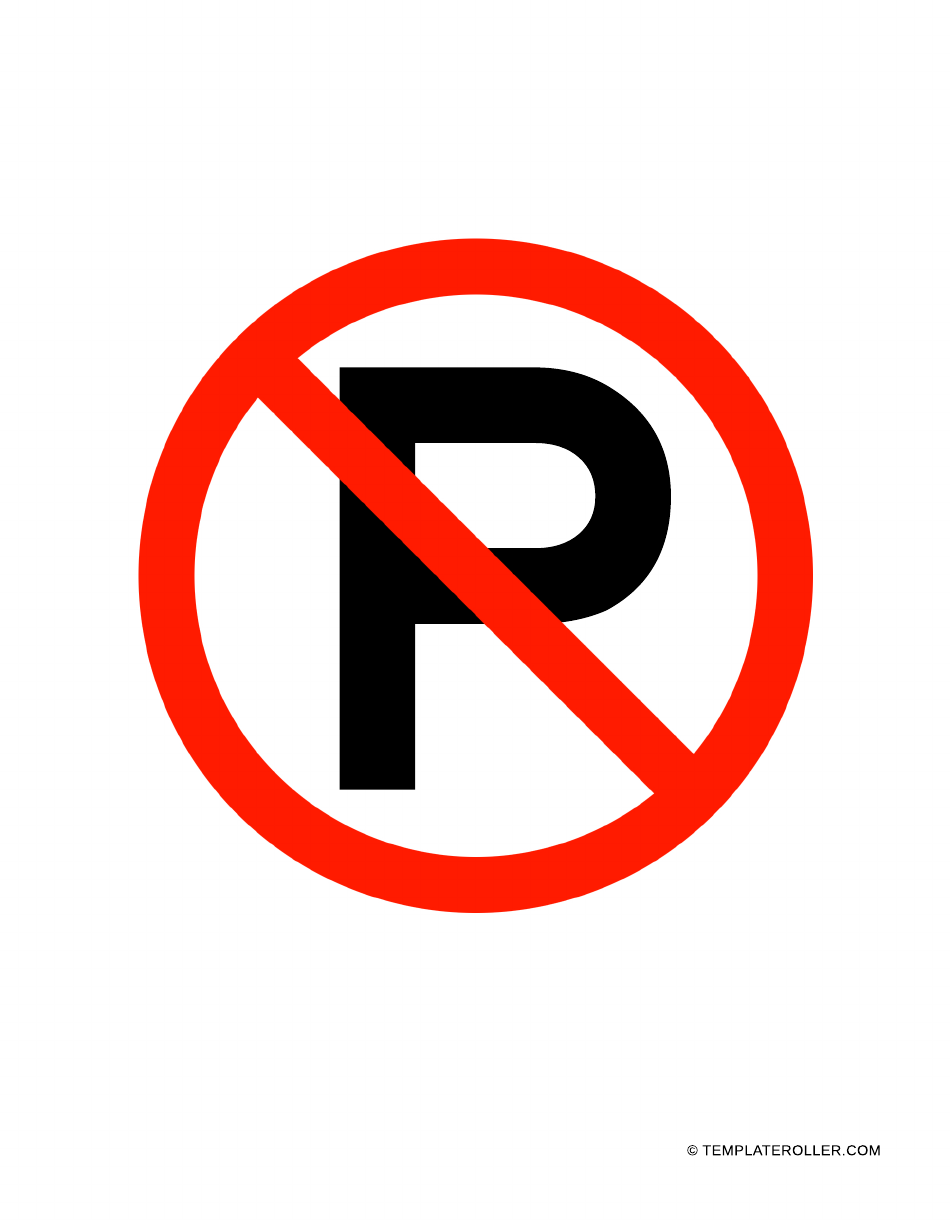 No Parking Sign Template Picture Download Printable PDF Templateroller