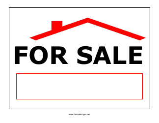 Document preview: House for Sale Sign Template