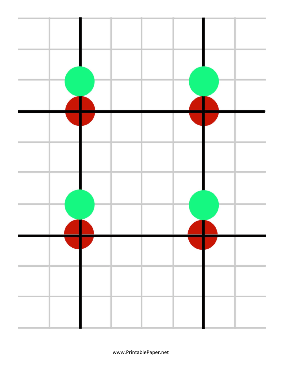 Red-Green Target Grid Template, Page 1