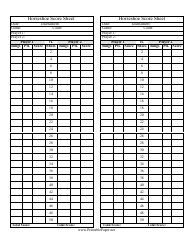 Document preview: Horseshoe Score Sheets