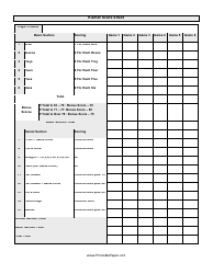 Document preview: Kismet Score Sheet Template