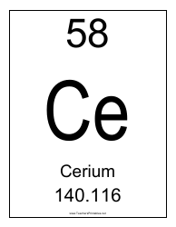 Cerium Chemical Poster Template
