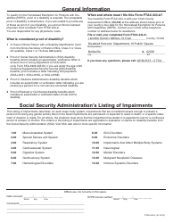 Form PTAX-343-A Physician&#039;s Statement for the Homestead Exemption for Persons With Disabilities - St. Clair County, Michigan, Page 2