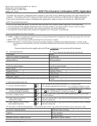 Document preview: Form DOH-2794C Adap Plus Insurance Continuation (Apic) Application - New York