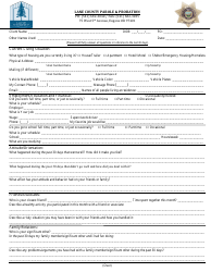 Document preview: Parole & Probation Monthly Report Form - Lane County, Oregon