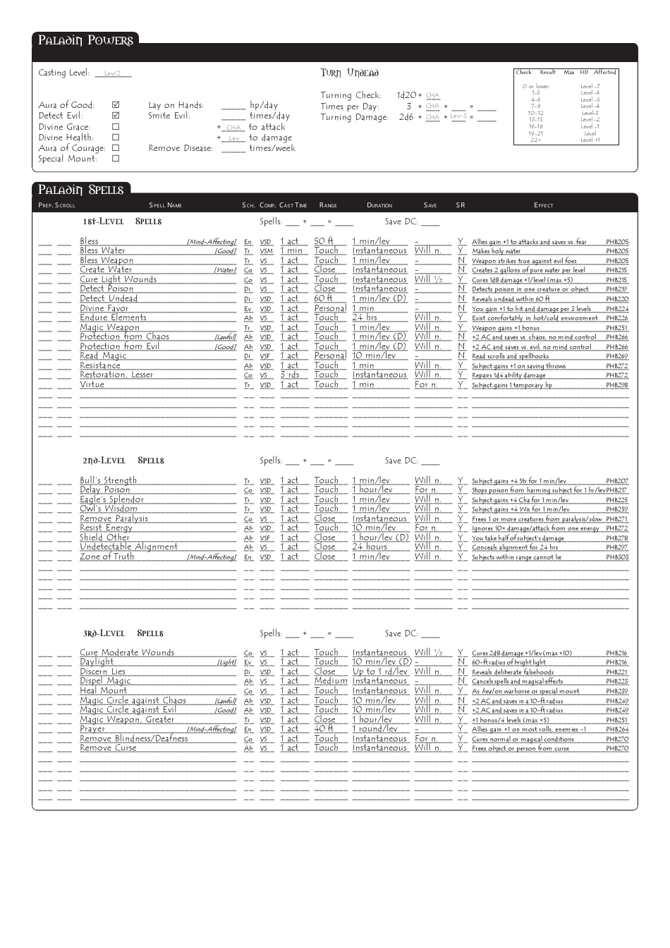 Dungeons  Dragons 3.5e Character Sheet, Page 17