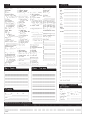 Dungeons &amp; Dragons 3.5e Character Sheet, Page 2