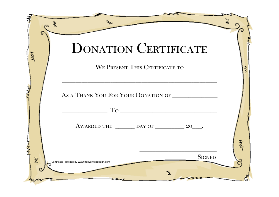 Donation Certificate Template Beige Download Printable PDF Templateroller