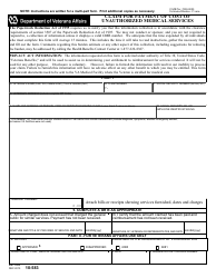 Document preview: VA Form 10-583 Claim Fom for Payment of Cost of Unauthorized Medical Services
