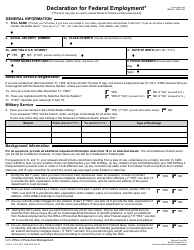 Form OF306 Declaration for Federal Employment, Page 2
