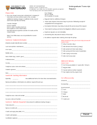 Document preview: Undergraduate Transcript Request Form - University of Waterloo