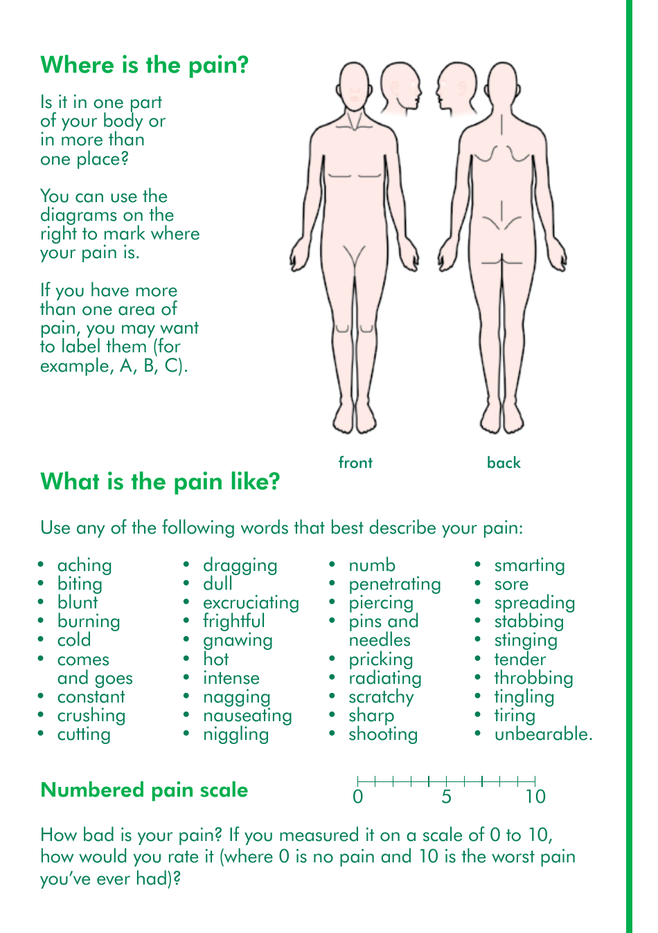 Pain Diary Template - We Are Macmillan Cancer Support, Page 3