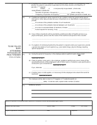 Form P33A Employee Medical Certificate - Connecticut, Page 2