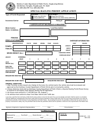 Special Hauling Permit Application Form - Dutchess County, New York