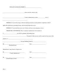 Pump and Haul Permit Application Packet - County of Shenandoah, Virginia, Page 10