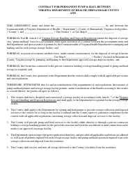 Pump and Haul Permit Application Packet - County of Shenandoah, Virginia, Page 6