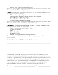 &quot;Aromatherapy Intake Form&quot;, Page 2