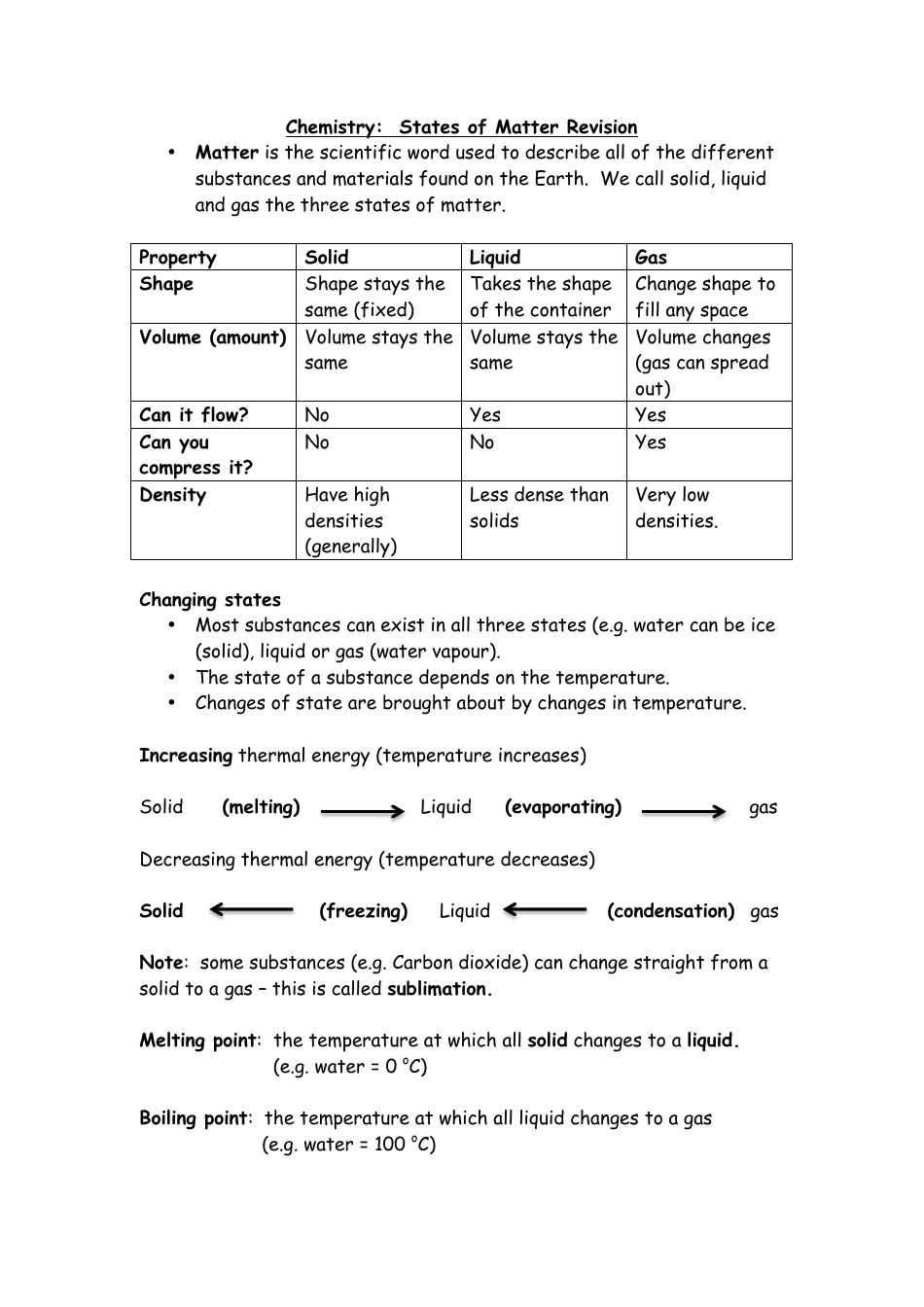 Chemistry: States of Matter Cheat Sheet Download Printable PDF With Properties Of Matter Worksheet Pdf